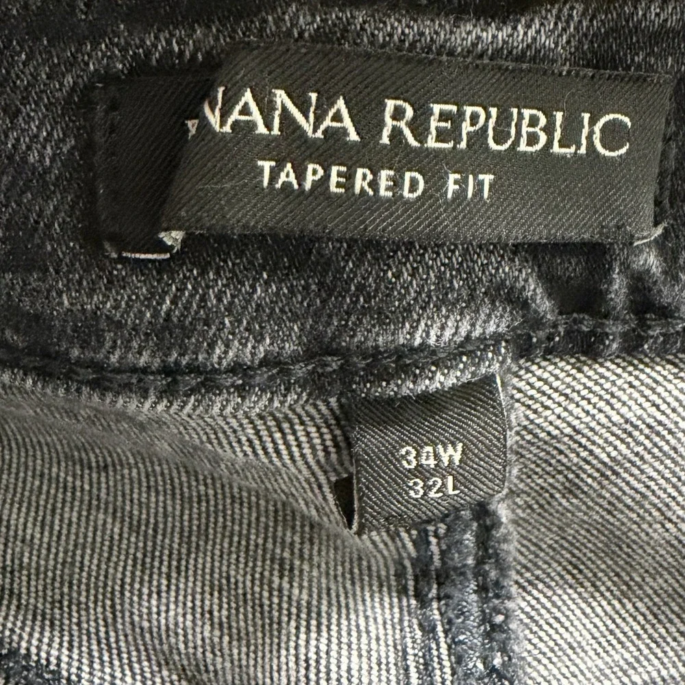Banana Republic Athletic Tapered Fit Jeans Belay Wash Gray Men's‎ Sz 34x32